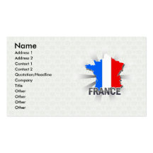 Carte 2,0 de drapeau de la France Cartes De Visite Professionnelles