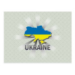 Carte 2,0 de drapeau de l'Ukraine Cartes Postales