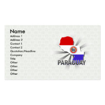 Carte 2,0 de drapeau du Paraguay Modèles De Cartes De Visite
