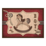 Carte 3 de bébé de cowboy invitation