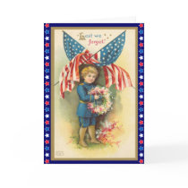 Carte 4 juillet vintage