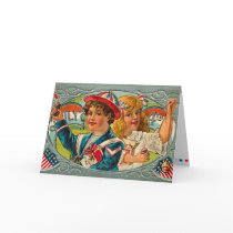 Carte 4 juillet vintage