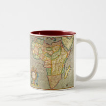 Carte antique de Mercator de Vieux Monde de l'Afri Tasse À Café