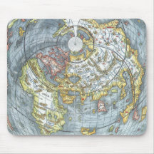Carte antique en forme de coeur vintage Peter du m Tapis De Souris