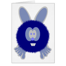 Carte bleue de copain de Pom Pom de lapin