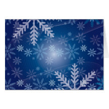 Carte bleue de flocon de neige
