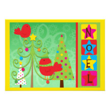 Carte cardinale rouge personnalisable de vacances  carton d'invitation