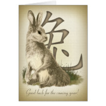 Carte chinoise de calendrier du lapin 2011 de nouv
