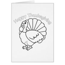 Carte � colorier pour Thanksgiving -