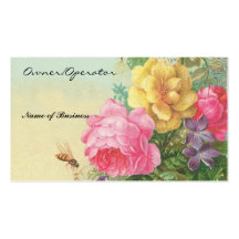 Carte-Cru d'affaires floral Carte De Visite