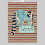 Carte d'amour de lémur cartes