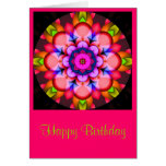 Carte d'anniversaire colorée de mandala