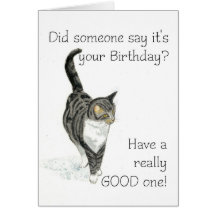Carte d'anniversaire de chat