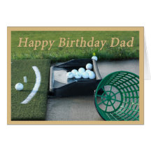 Carte d'anniversaire de golf pour le papa