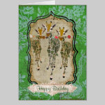 Carte d'anniversaire d'or de girafes de jade cartes