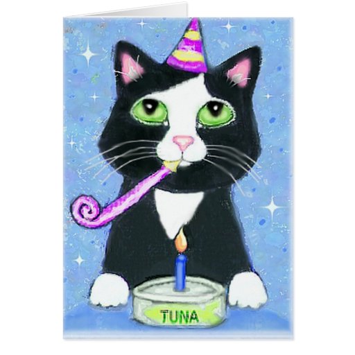 Carte d'anniversaire du garçon d'amoureux des chat