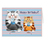Carte d'anniversaire mignonne avec des petits gâte