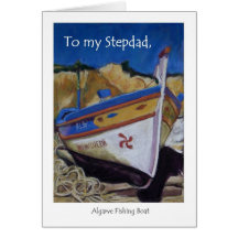 Carte d'anniversaire pour un Stepdad - bateau de p
