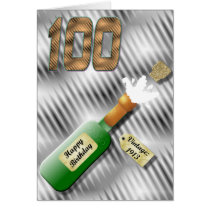 Carte d'anniversaire sautante de bouteille de Cham cartes