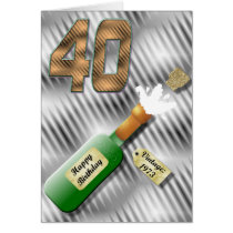 Carte d'anniversaire sautante de bouteille de Cham cartes