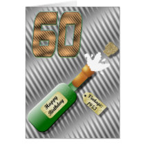 Carte d'anniversaire sautante de bouteille de Cham cartes