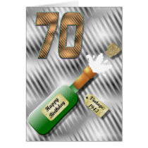 Carte d'anniversaire sautante de bouteille de Cham cartes