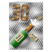 Carte d'anniversaire sautante de bouteille de Cham cartes