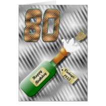 Carte d'anniversaire sautante de bouteille de Cham cartes