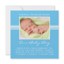 Carte d'annonce de naissance de bébé faire-parts