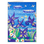 Carte d'art : Bleu d'iris cartes