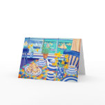 Carte d'art : Heure du thé cornouaillaise (bleu co cartes
