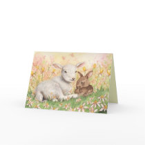 Carte de "agneau et de lapin"
