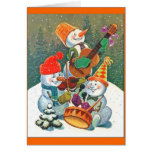 carte de bande de bonhomme de neige