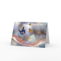 Carte de billet de faveur - je t'aime