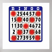 Carte de bingo-test - affiche