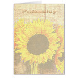 Carte de bouquet de tournesol
