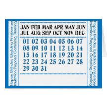 Carte de calendrier