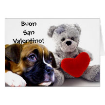 Carte de chien de boxeur de Buon San Valentino