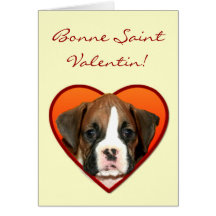 Carte de chien de boxeur de Valentin de saint de B