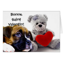 Carte de chien de boxeur de Valentin de saint de B