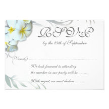 Carte de clôture de mariage du Flourish RSVP de Pl Faire-parts