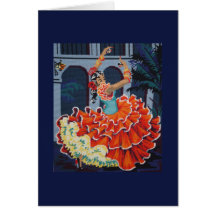 Carte de danseur de flamenco