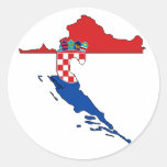 Carte de drapeau de la Croatie Autocollant