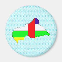Carte de drapeau de la république centrafricaine n aimants