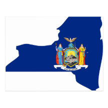 Carte de drapeau de New York Cartes Postales
