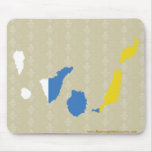 Carte de drapeau des Îles Canaries normale Tapis De Souris