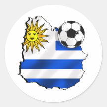 Carte de drapeau du football des cadeaux de l'Urug Autocollants