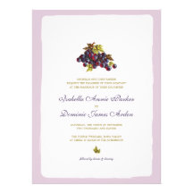 Carte de faire-part de mariage de raisins de vigno
