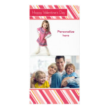 Carte de famille de heureuse Sainte-Valentin Carte Avec Photo