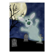 Carte de fantôme de cimetière de corgi